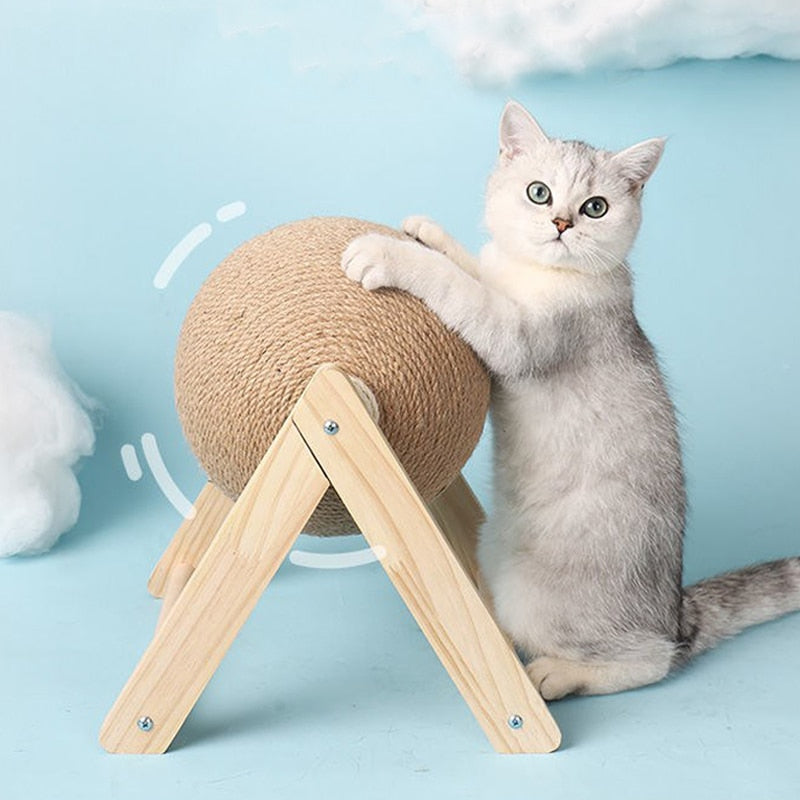 NNEOBA Cat Scratching Ball Toy Kitten Sisal Rope Ball Board Grinding Paws Toys Cats Scratcher Wear-resistant Pet Furniture supplies